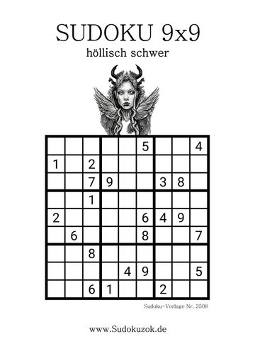 9x9 Sudoku teuflisches Räetsel